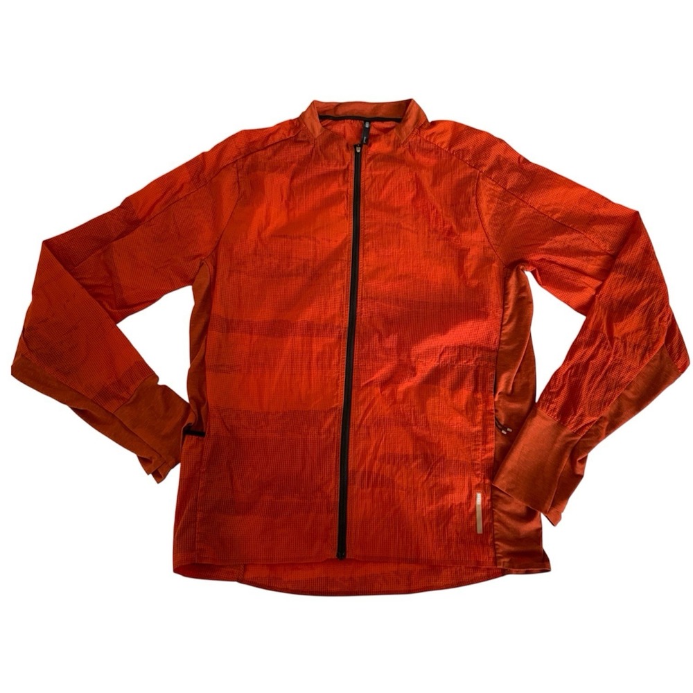REI On the Trail Run Jacket Men S Orange‎ Lightweight Packable Hiking Outdoor